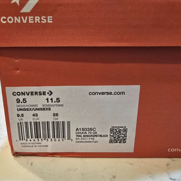 Converse Chuck 70 All Star Yin-Yang Low-Top Shoes 2025 Purple A15035 MEN 9.5 NEW - Picture 7 of 10